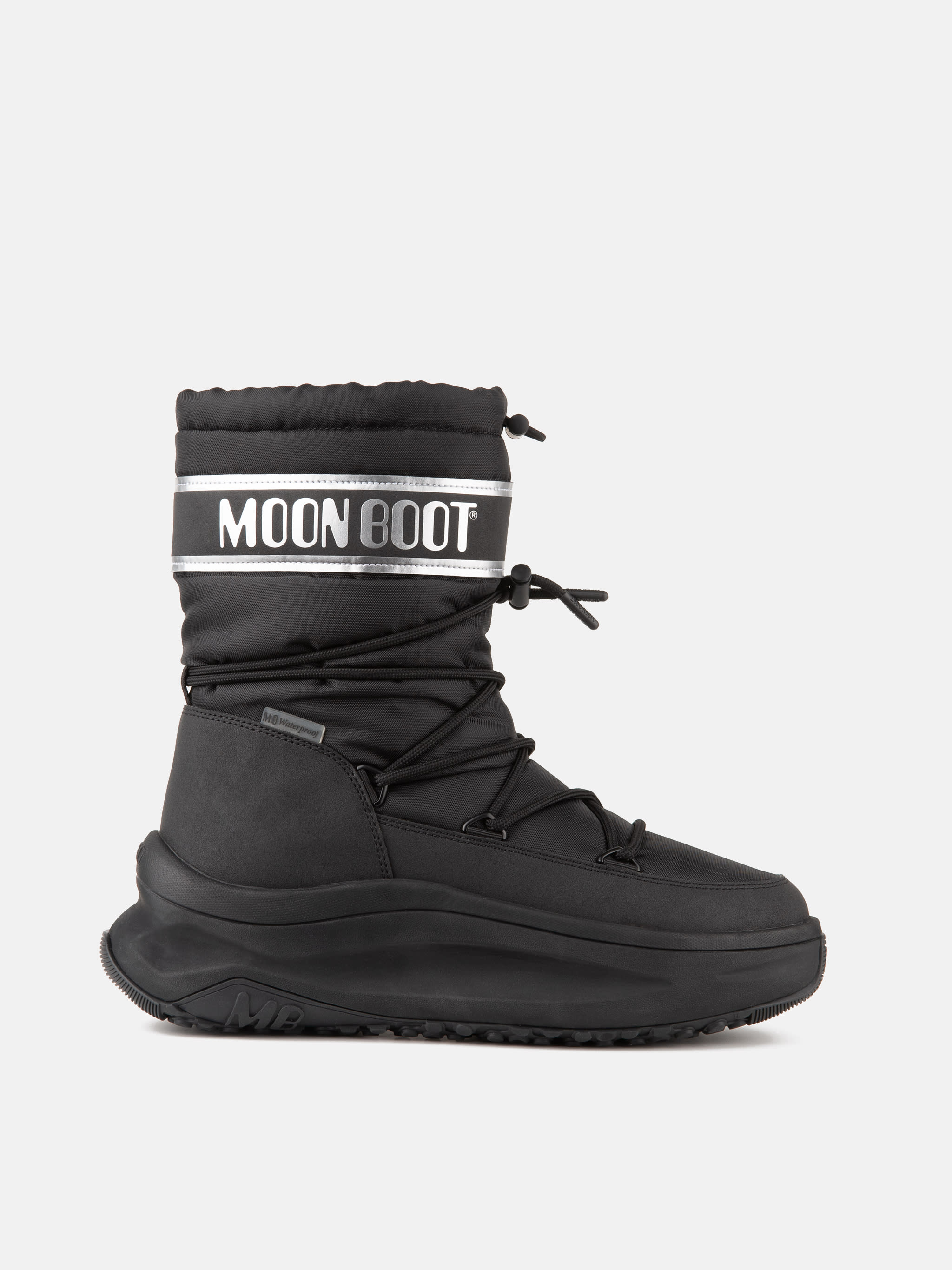 BOTAS POLARES NEGRO Y PLATA MOON247