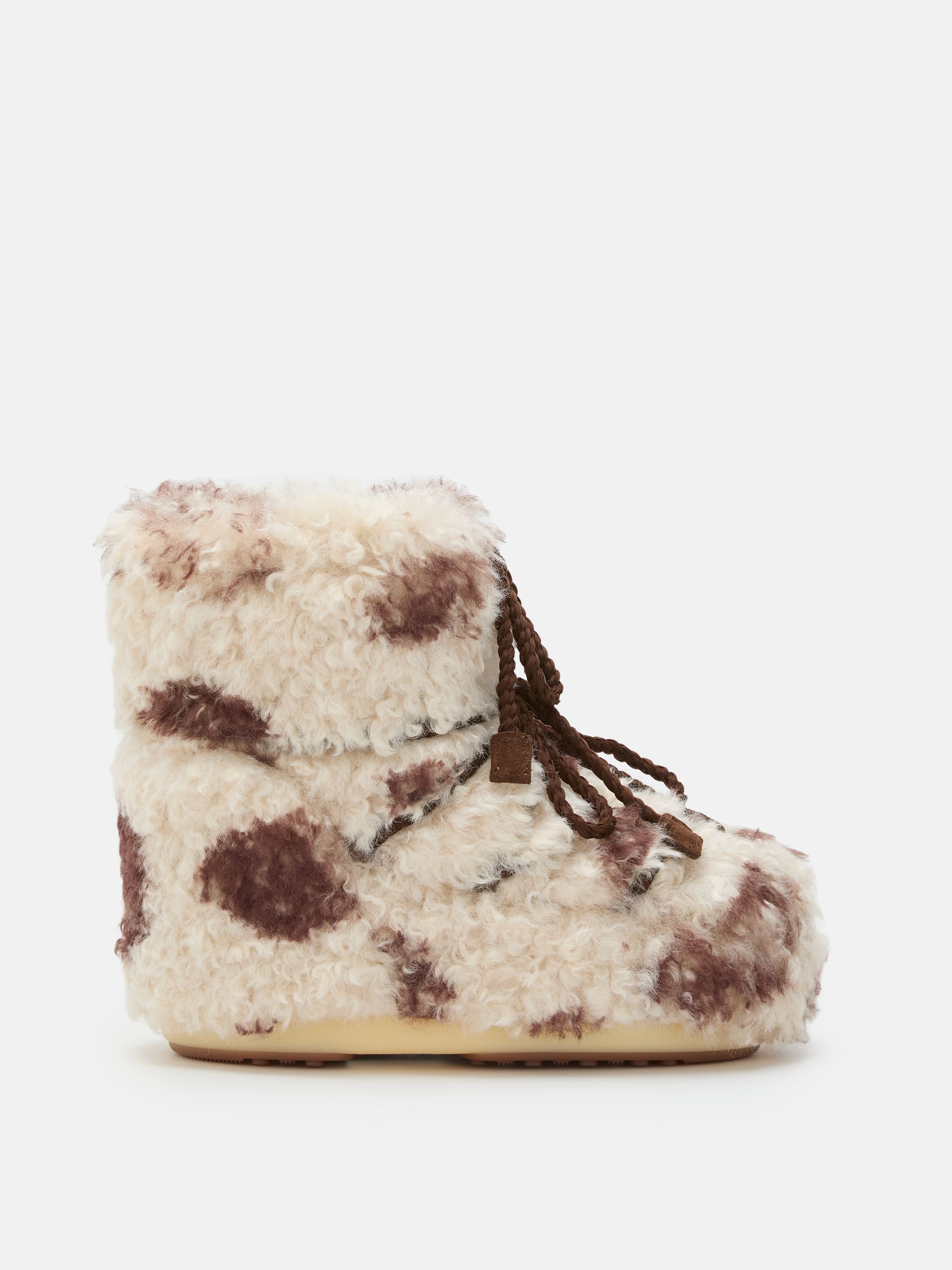 BOTAS CURLY BAJAS CON ESTAMPADO DE VACA ICON