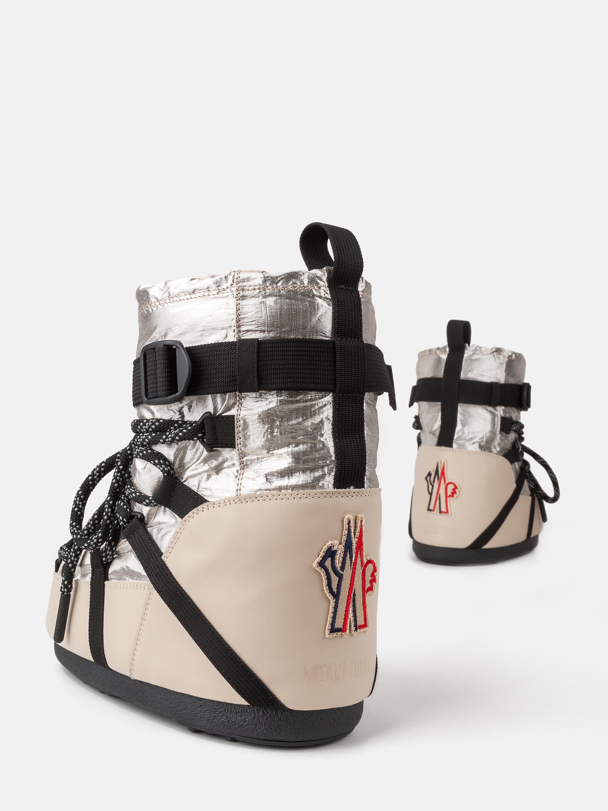 BOTAS MOON BOOT X MONCLER GRENOBLE ICON LOW ORO CLARO