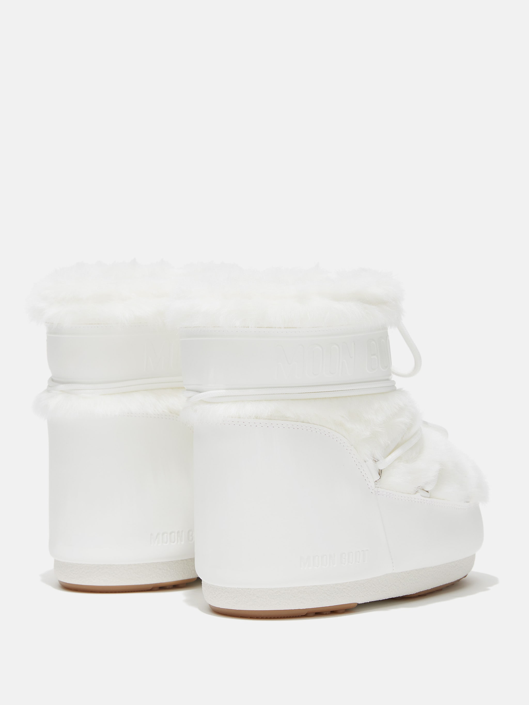 BOTAS ICON LOW BLANCAS DE FURRA FALSA