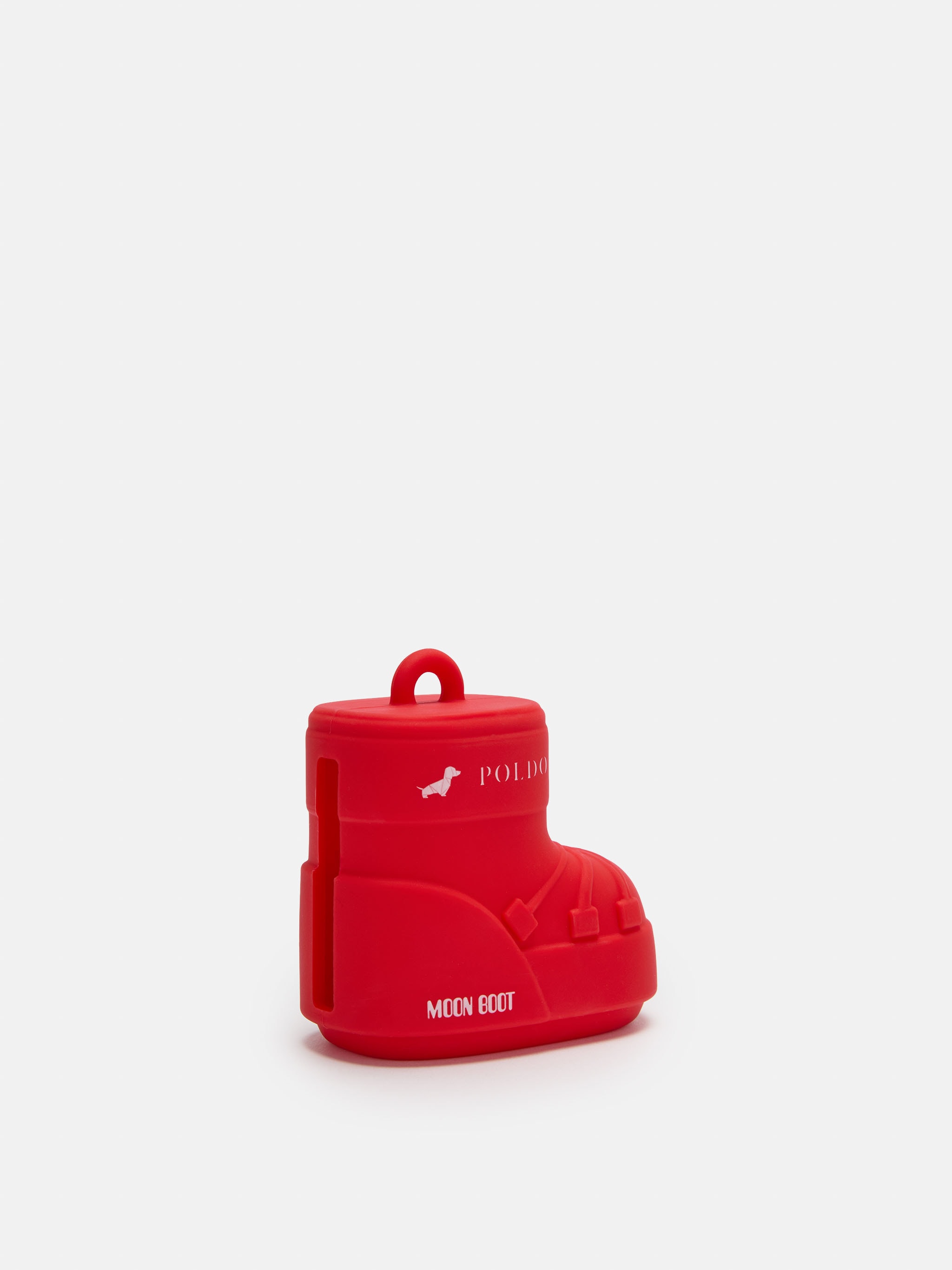MOON BOOT X POLDO DOG COUTURE PORTA BOLSAS PARA PERROS ROJO