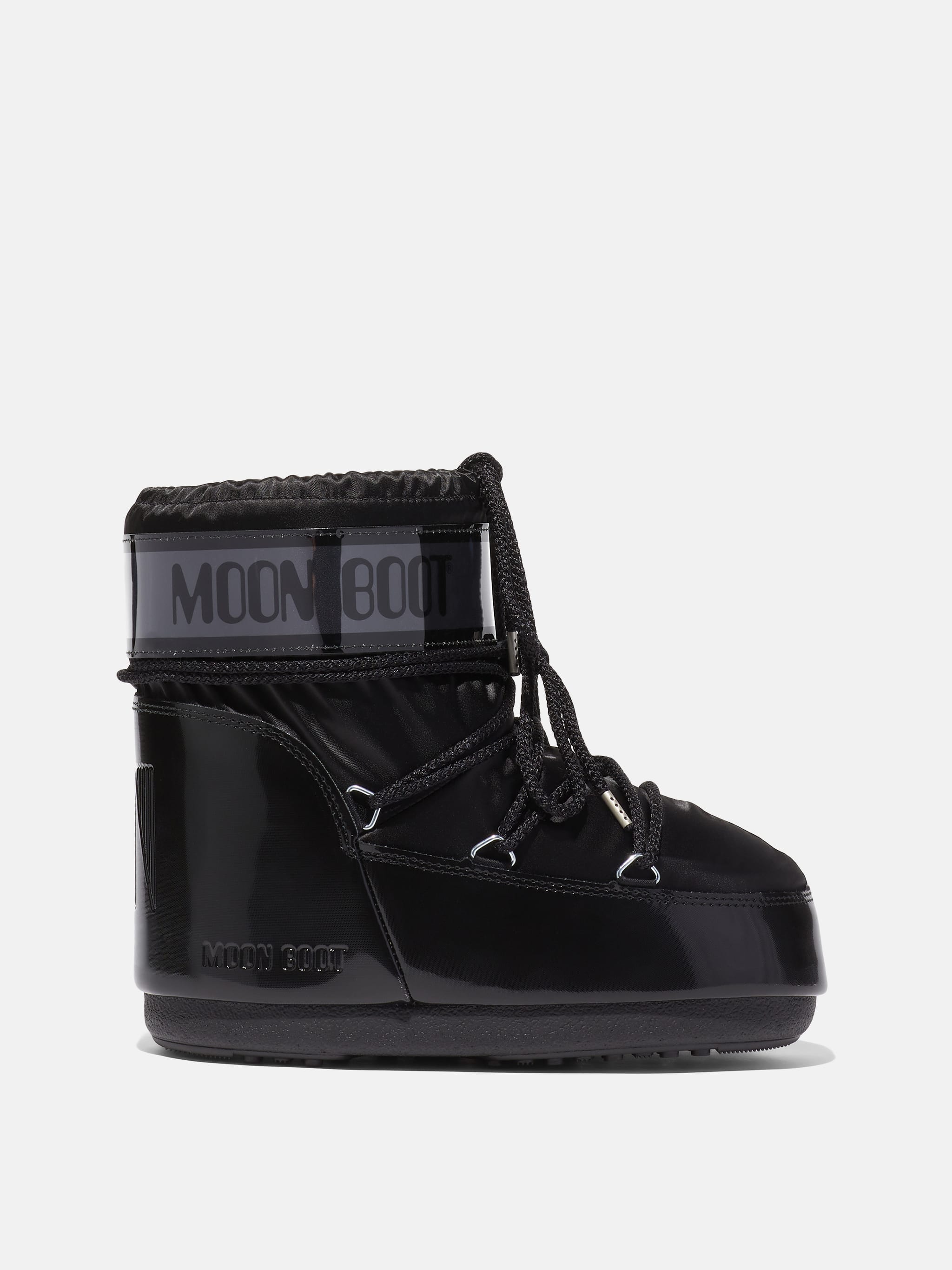 BOTAS DE SATÉN NEGRO LOW GLANCE ICON