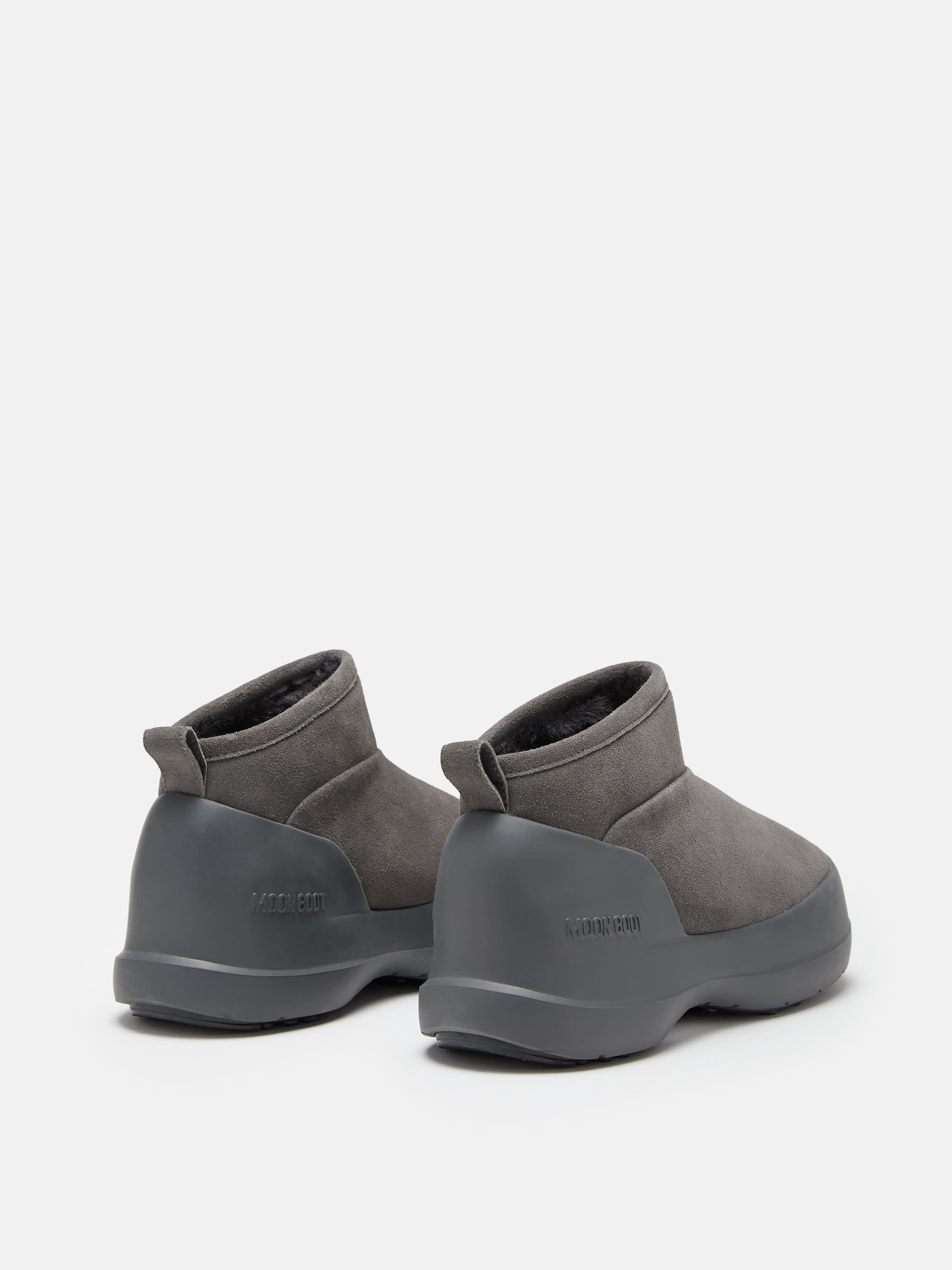 BOTAS BAJAS DE PIEL SUEDE ANTRACITA