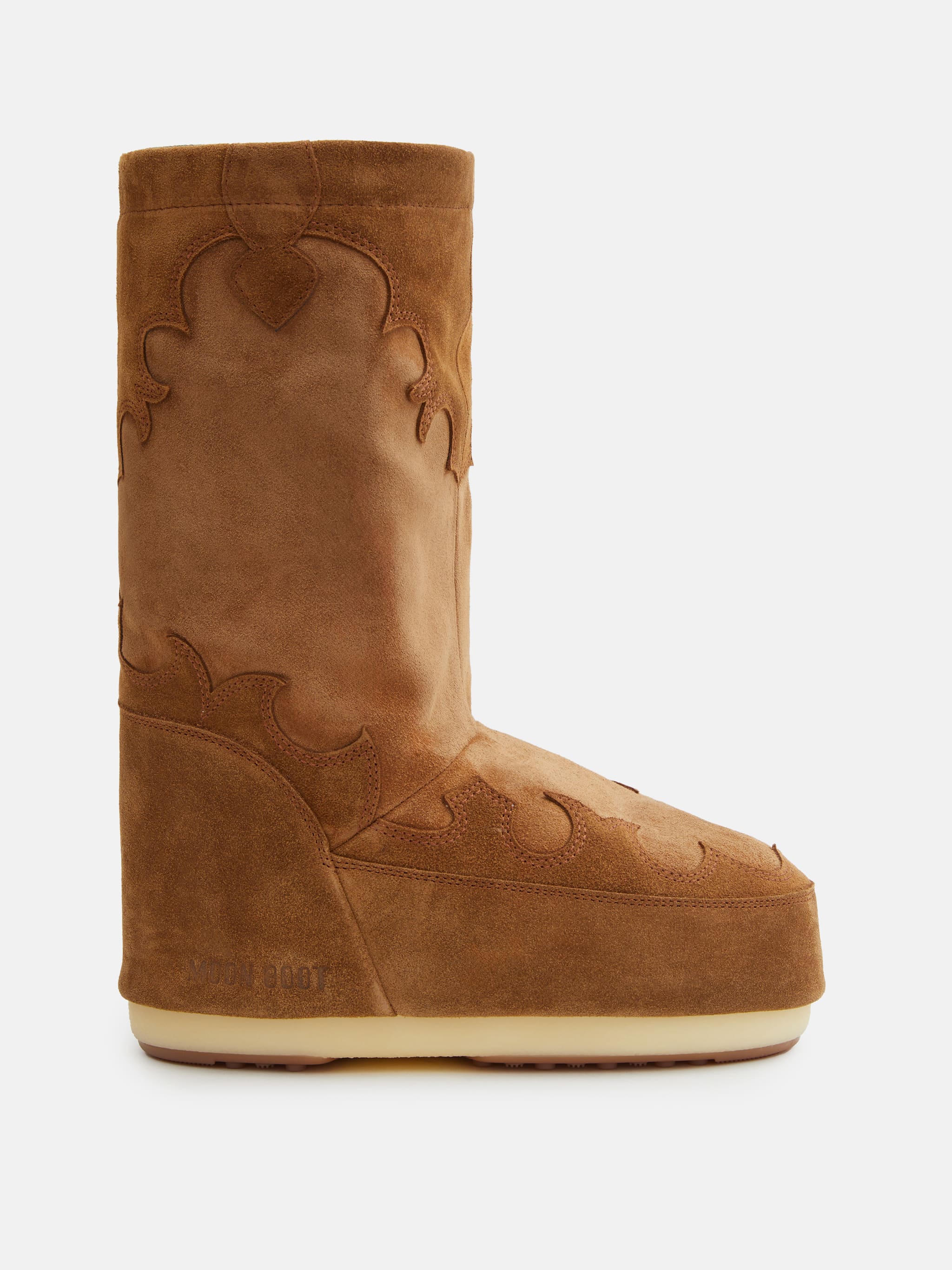 BOTAS MARRONES CON EMBROIDERÍA DE CUERO SUEDE ICON