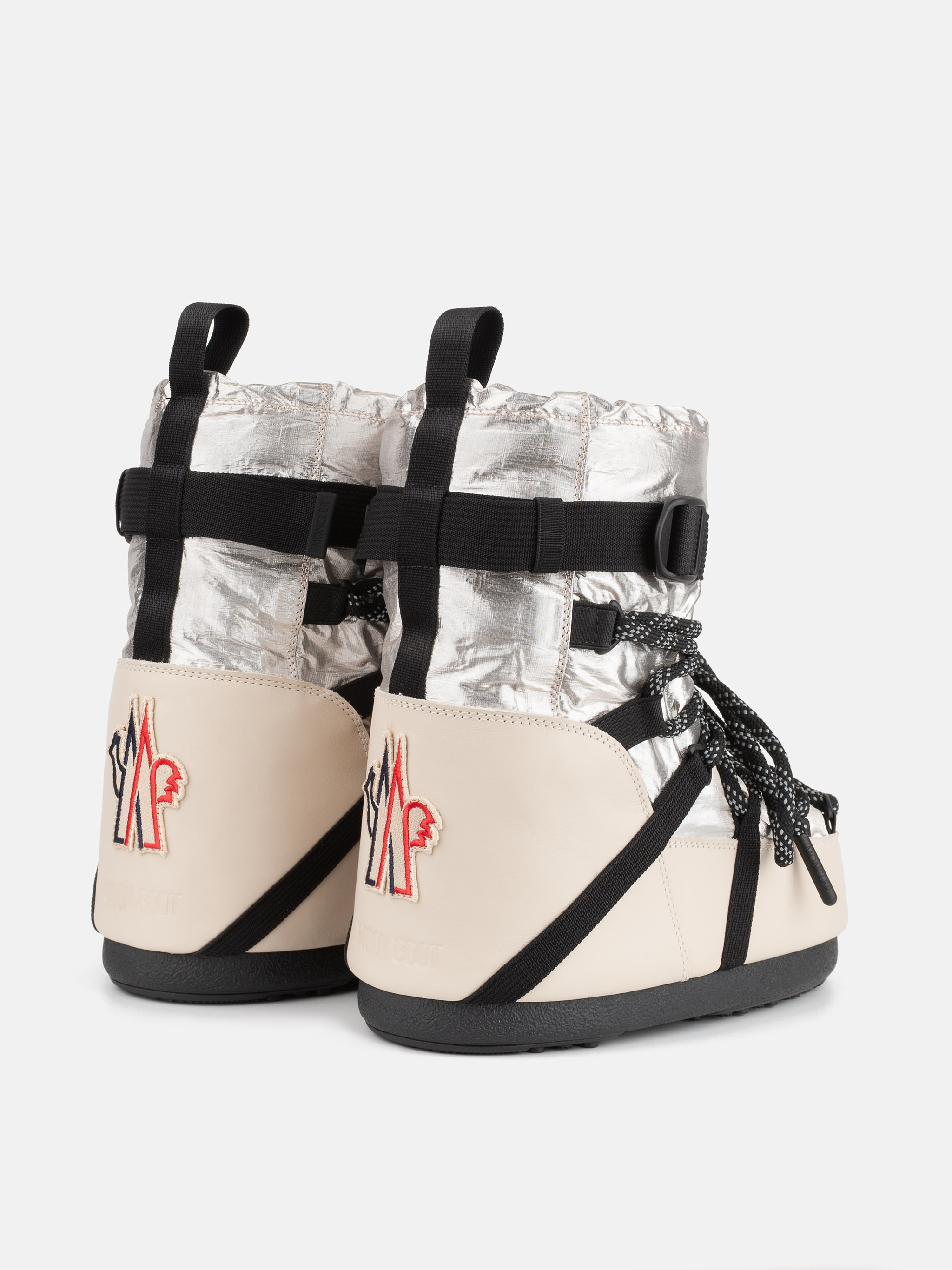 BOTAS MOON BOOT X MONCLER GRENOBLE ICON LOW ORO CLARO