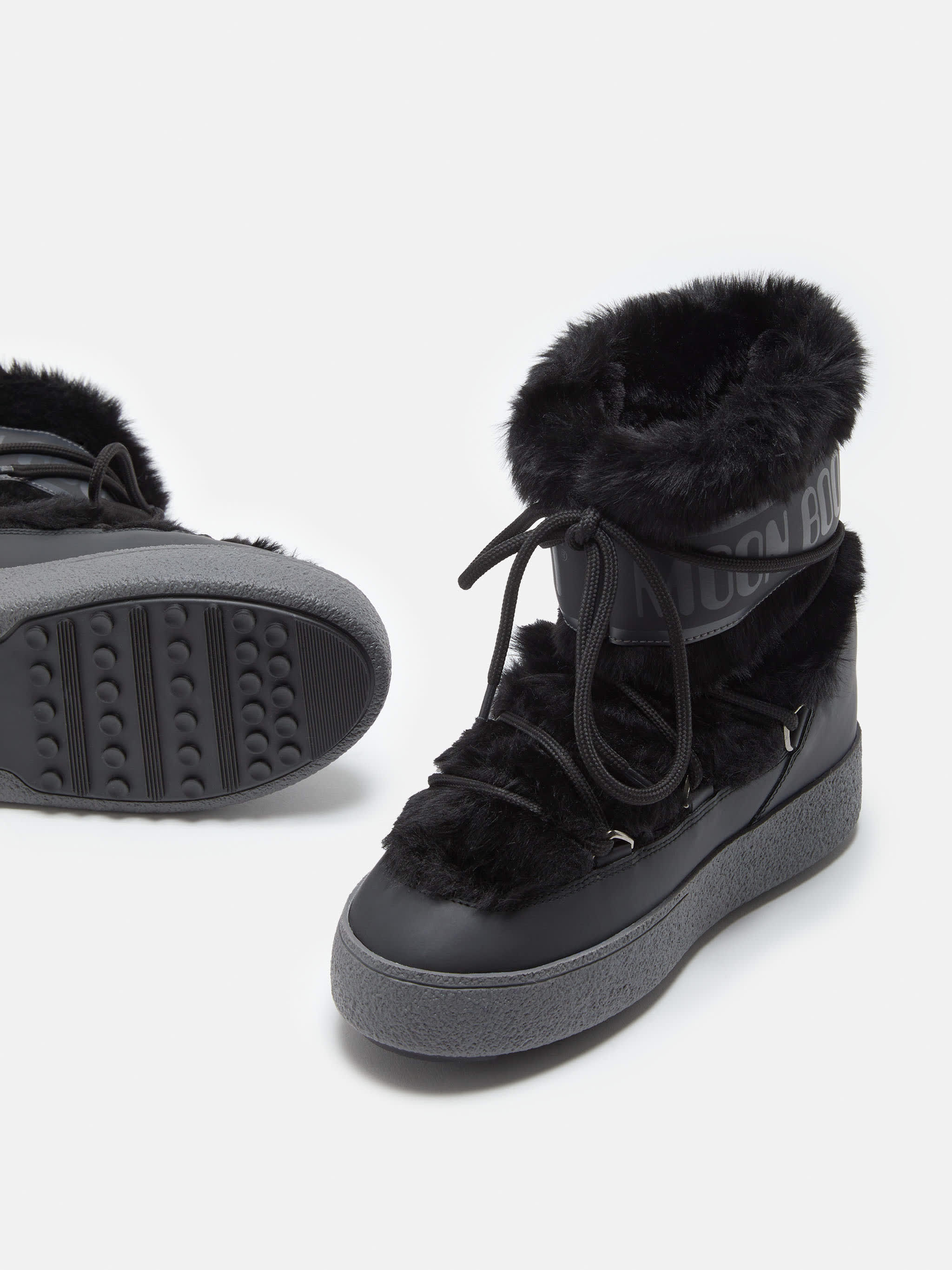 BOTAS BAJAS LTRACK NEGRO DE FURRA FALSA
