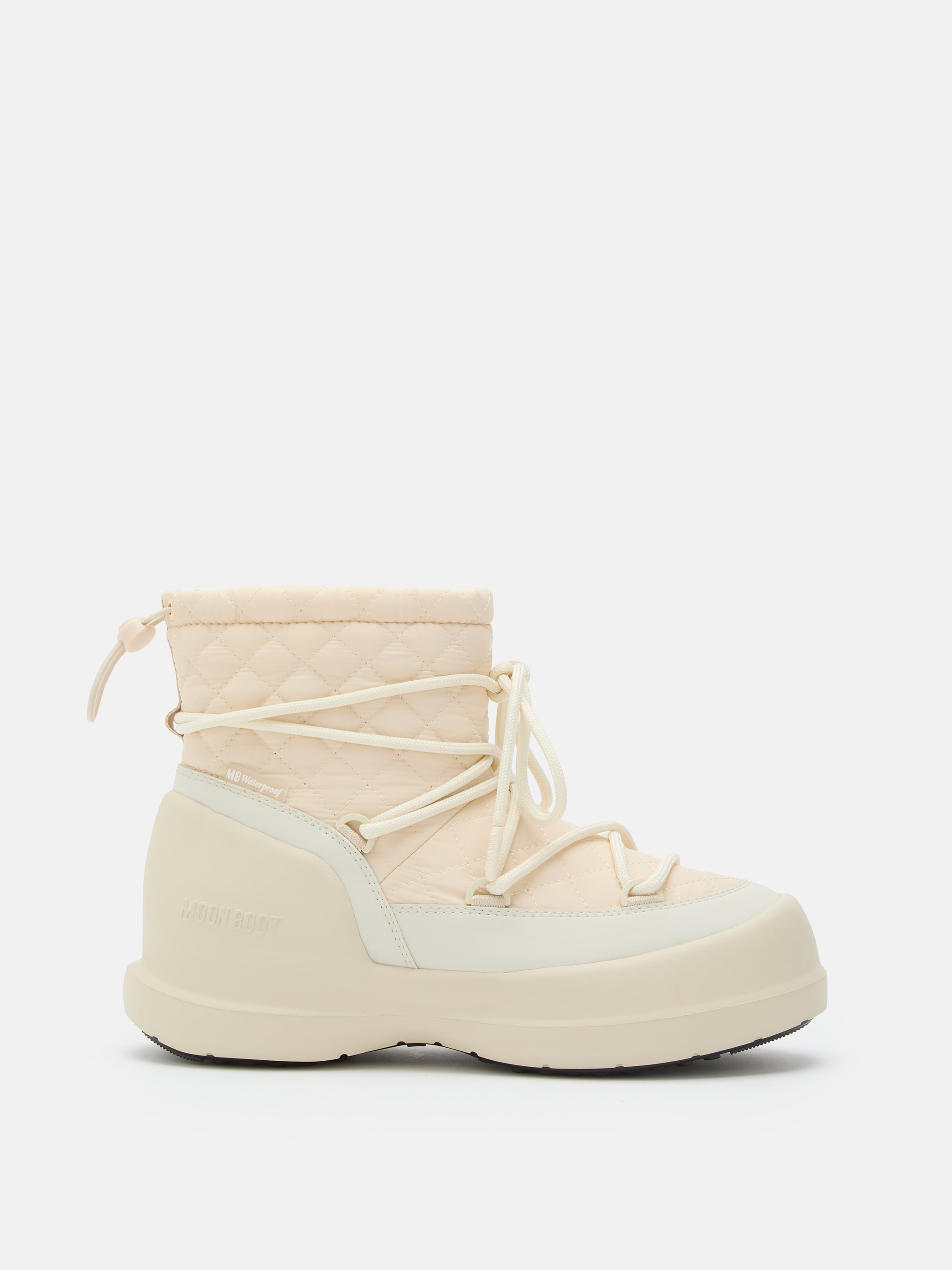 BOTAS MEDIAS MEZZALUNA CREMA QUILTED