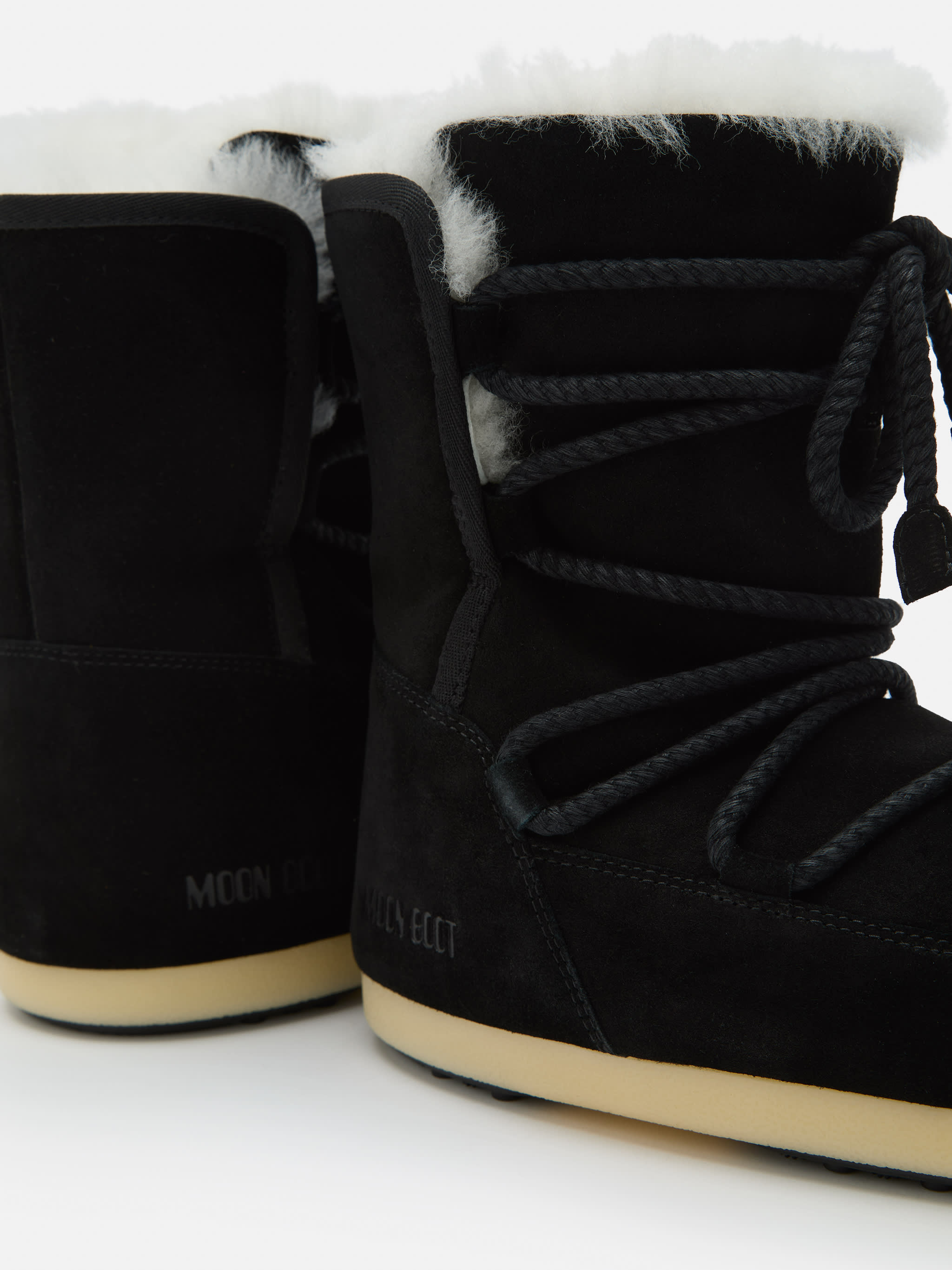 BOTA SUEDE Y SHEARLING NEGRO EVX
