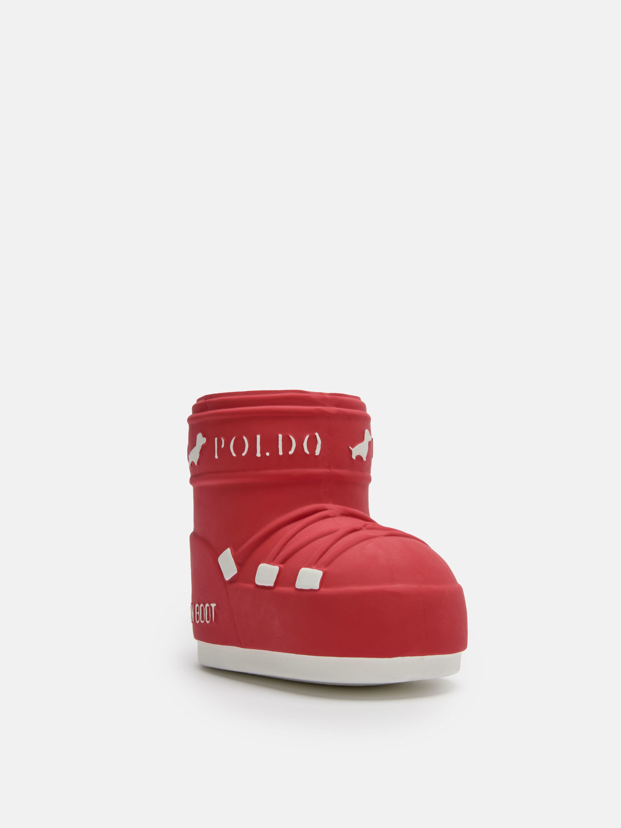 MOON BOOT X POLDO DOG COUTURE JUGUETE DE PERRO ROJO CON SONIDO