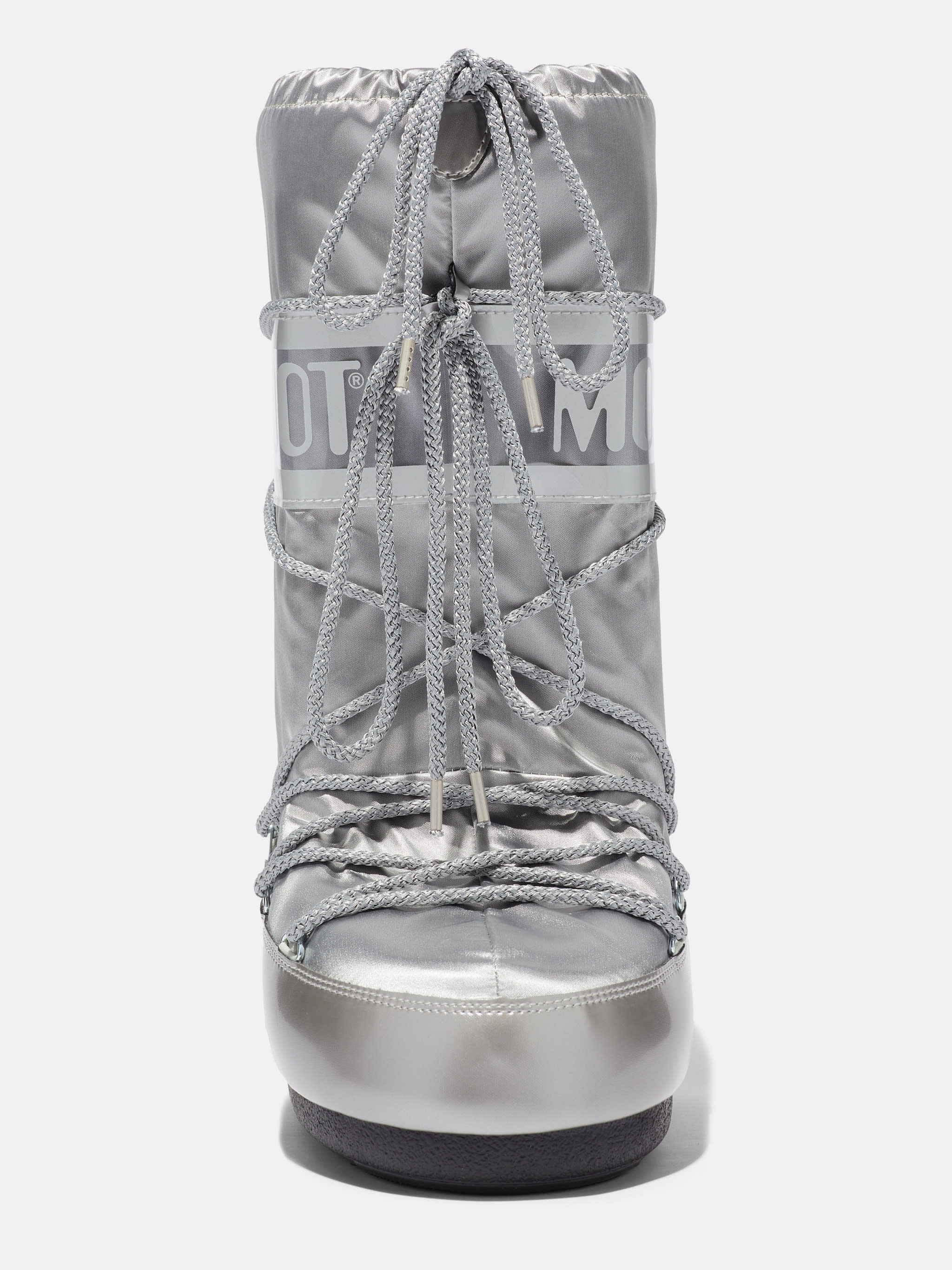 BOTAS DE SATÉN PLATA ICON GLANCE