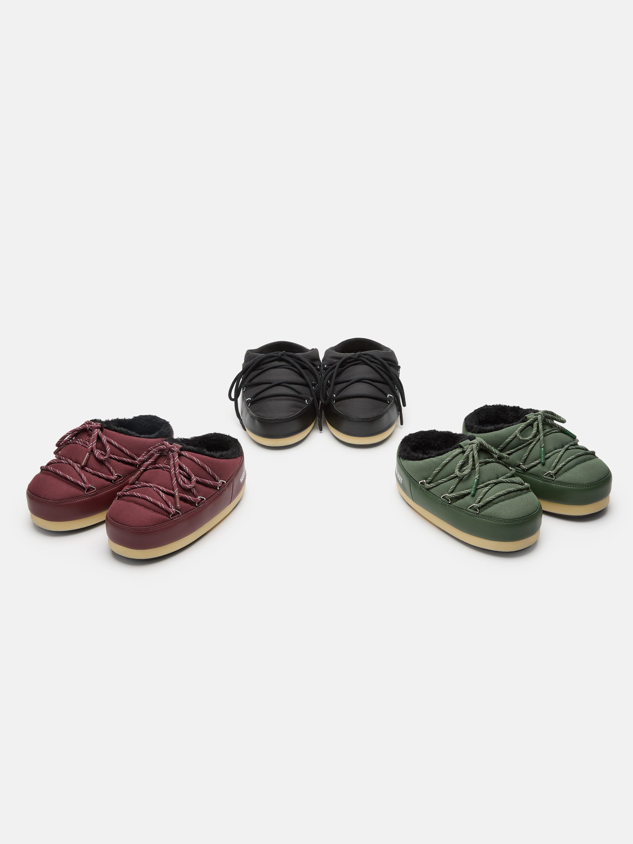 MULES DE NYLON BURGUNDY EVX