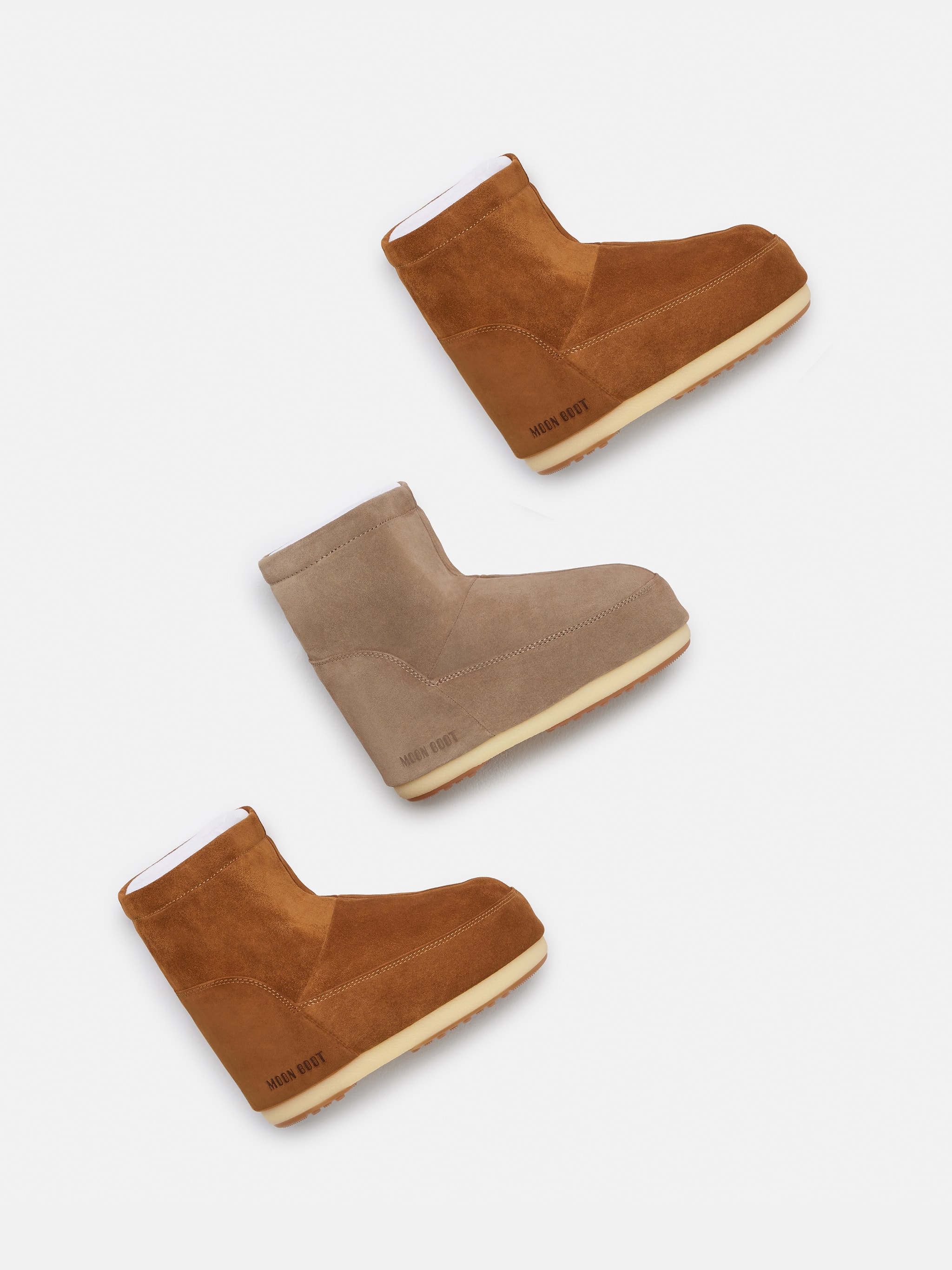 BOTAS DE CUERO VEGETAL TAN SIN CORDONES