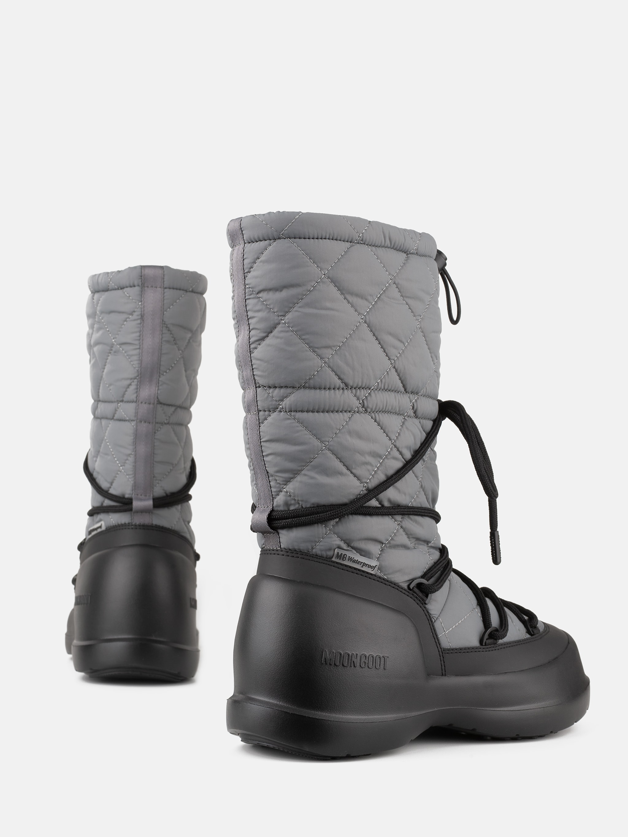 BOTAS ALTAS QUILTED GRIS MEZZALUNA